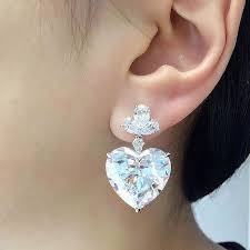 A Pair Of 25 Carats Each Heart Shaped D Colour Internally Flawless Clarity Diamond Ear Pendants Heart Diamond Earrings Fine Jewellery Earrings Diamond Earing