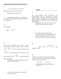 Soalan dalam kuiz google forms ini dibina berdasarkan soalan contoh dalam buku teks. Doc Soalan Kuiz Matematik Tahun 6 1 Abd Ghafar Bin Mat Ripin Ghafar Academia Edu