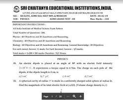 Sri Chaitanya Elite Question Paper Exam Papers This Or That Questions