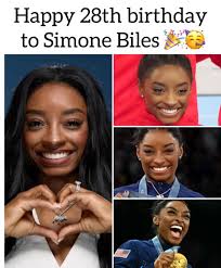 Wishing the happiest 28th birthday to the remarkable Simone Biles! A true  legend, with 32 medals and boundless inspiration. We love you Simone. 🎉🎂🥳
