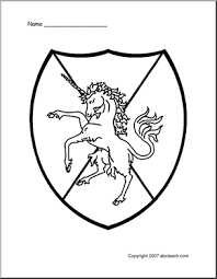 Great for new teachers, student teachers , homeschooling and teachers who like creative ways to teach. Coloring Page Medieval Shield Unicorn Abcteach Medieval Shields Coloring Pages Unicorn Coloring Pages