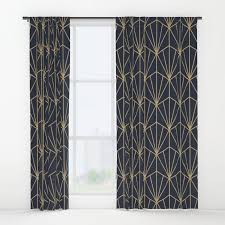 Black And Gold Art Deco Bedroom Art Deco Vector In Blue And Gold Window Curtains Art Deco Curtains Gold Curtains Blue And Gold Curtains