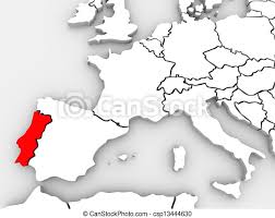 Pour voyager de la france vers le portugal, obligation de présenter un test pcr négatif. Europe Map Portugal Country 3d Illustration A 3d Illustrated Abstract Map Of The European Continent With The County Of Canstock