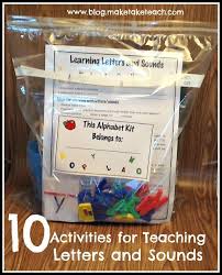 Educators recommend introducing the easy. 10 Activities For Teaching And Practicing Letters And Sounds Make Take Teach Classroom Volunteer Teaching Letters Teaching