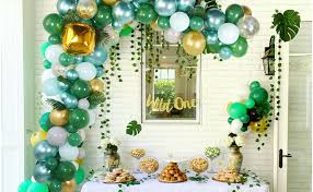 Gear up with snakeskin and camouflage party hats, pith safari helmets, and wild costumes. 167pcs Dark Green Forest Balloon Arch Set Birthday Party Balloons Jungle Theme Party Decoration Forest Balloon Garland Craft Supplies Tools Balloons Deshpandefoundationindia Org