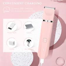 Choose a natural cream, moisturizer, or gel to lubricate the skin and reduce the chance of irritation or breakouts. Buy Liberex Electric Bikini Trimmer For Women 2 In 1 Rechargeable Lady Clippers Pubic Hair Shaver Painless Hair Removal Razor Body Groomer With 2 Different Trimmer Heads Ipx7 Waterproof Wet And