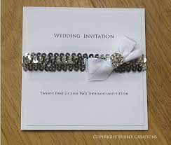 Sequin Crystal Wedding Invitation With A Sequin Ribbon And Diamante Embellishment Shown In Si Snowflake Wedding Invitation Crystal Wedding Wedding Invitations