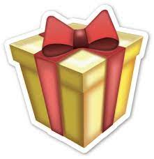 Wrapped Present Emoji Stickers Emoji Emoticon