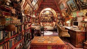 Study From The Film Knives Out Old Libraries Background Cozy Library