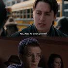 In Scott Pilgrim vs. the World, when Knives asks Wallace if he'd like to  know who in her class is gay, Wallace says "yes, does he wear glasses?"  Later in the movie,