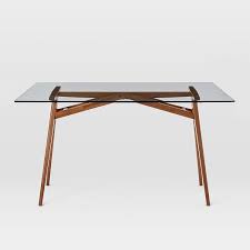 Jensen Desk Glass Top Desk Dining Table Expandable Dining Table