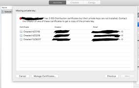 Distribution Certificate Private Key Not Installed Stack Overflow