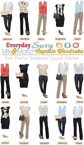 Ann Taylor Business Casual Capsule Wardrobe Mix Match Outfits For The Office Everyday Savvy Mix Match Outfits Business Casual Outfits Fashion