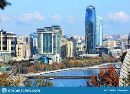 Baku. Azerbaiyán 07122019. Año. Centro De Baku Imagen de archivo editorial  - Imagen de naturalizado, centro: 217340754