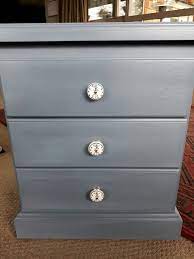 Rimu Bedside Cabinets Water Damaged During Christchurch Earthquakes Were Going To Get Rid Of Them But Decided To Give Annie Sloan Bedside Cabinet Annie Sloan Chalk Paint Bedside