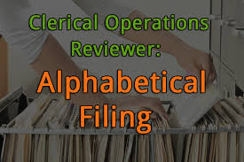 I sometimes want it sorted by name, sometimes by date, and. Cse Clerical Operations Reviewer Alphabetical Filing Free Cse Reviewers