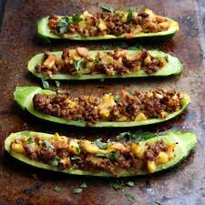 Aip Stuffed Zucchini Boats Recipe Zucchini Boat Recipes Zucchini Aip Paleo Recipes