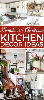 14 Fabulous Farmhouse Christmas Kitchens The Turquoise Home Farmhouse Christmas Kitchen Christmas Kitchen Decor Christmas Kitchen