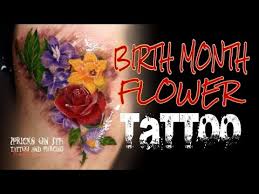 Based on your birth flowers, if you were born in january we imagine that you're someone who loves deeply and passionately. Realism Birth Month Flower Tattoo Tattoo Timelapse Youtube