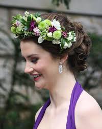 Hair Garland Of Early Spring Flowers Flower Garland Hair Hair Garland Flowers In Hair