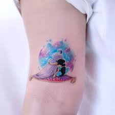 33 tattoo on instagram prince ali princess jasmine aladdin princeali princessjasmine princessjasmi amsterdam tattoo tattoos watercolor tattoo