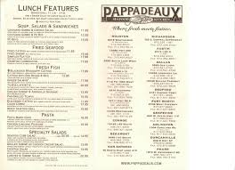 That seems so long ago. Pappadeaux Menu