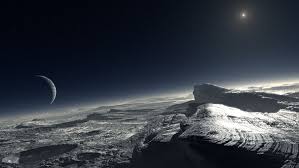 Pluto shines as the large object at center, while charon glimmers as a smaller disk to the right. Pluto Zwergplanet Am Rande Des Sonnensystems Pluto Br Wissen