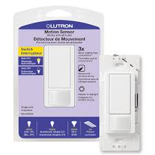 The light switch's face is packed with controls, but it remains elegant and compatible with the décor of any room. Lutron Maestro 2 Amp Single Pole Motion Sensor Switch White The Home Depot Canada