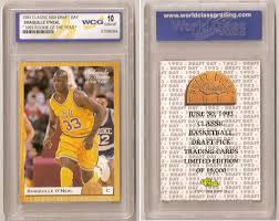 Michael jordan's fame and prodigy results in an increasingly valuable card. 1993 Classic Draft Pick Shaquille O Neal Basketball Card Graded Gem Mt 10 Cardboard Memories