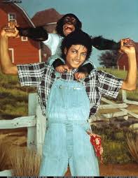 Mj Has A Monkey On His Back Michael Jackson Thriller Michael Jackson And Bubbles Michael Jackson