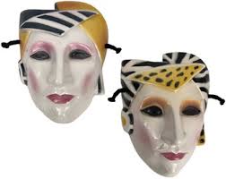 Buy Vintage 1980s Androgyny Wall Pockets New Wave Androgynous Faces Online  in India