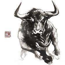 Ink Animal Paintings Bull Painting Bull Tattoos Bull Art