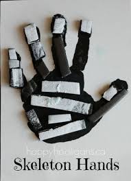 Preschool activities and circle time activities are for teaching children a variety of topics and/or educational ideas together as a group in the there are lots of creative and fun preschool learning ideas which you can use with the preschoolers and toddler children during this important time of day. Skeleton Handprint Craft For Toddlers Happy Hooligans
