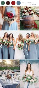 10 Dusty Blue Wedding Color Combinations For 2020 Colors For Wedding In 2020 Burgundy Wedding Colors Spring Wedding Colors Wedding Color Schemes Spring