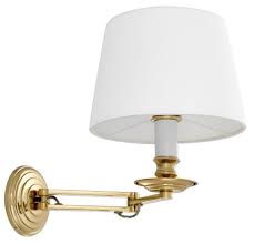 Led wall lamp swivel light arm with switch reading book modernbdecor bedroom livingroom bedside indoor home e27. Casa Padrino Luxury Wall Lamp With Swivel Arm Gold White 22 X 21 5 X H 27 5 Cm Hotel Restaurant Light