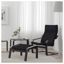 poang fauteuil knisa zwart koop hier ikea bruine woonkamer voetenbank fauteuil kussen