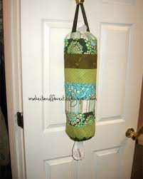 Then fold it over, wrong sides together, on the side that measures 22″, and pin that side. Grocery Bag Holder Make It And Love It