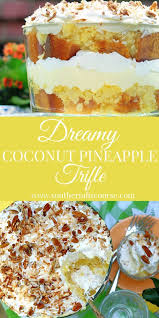 Dreamy Coconut Pineapple Trifle A Southern Discourse In 2020 Trifle Dessert Recipes Trifle Recipe Trifle Desserts Easy