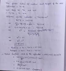 Different figures lead to different computation. Please Answer This Fast The Volume Of A Solid Cylinder Is 96228cm 3 And The Brainly In
