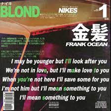 Nikes is a critique of the trappings of materialistic hedonism, with a frequent mention of nike shoes, shiny gold and glitter, and fantasies of pleasure. My Favorite Lyrics From Nikes Frankocean