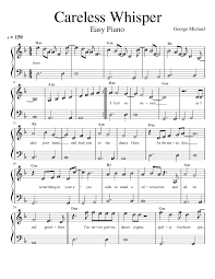 High quality drumset sheet music for careless whisper by george michael. Careless Whisper George Michael Easy Piano Sheet Music For Piano Solo Musescore Com