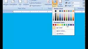 To use office apps with a different color colorful (default): Microsoft Word 2007 How To Change The Page Color Of Your Document Youtube
