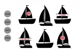 Free Svg Boat Svg Cut Files Sailboat Monogram Svg Sailboat Svg Boat Monogram Free Svg Background