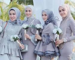 Gambar Kain organza untuk seragam bridesmaid
