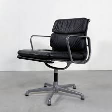 Black pu leather high back office chair executive task ergonomic computer desk. Desk Chair Ea208 Soft Pad By Charles Ray Eames For Icf 1970s 156516