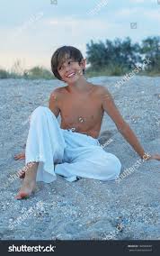 Стоковая фотография 160968629: Evening On Azov Sea Happy Boy | Shutterstock