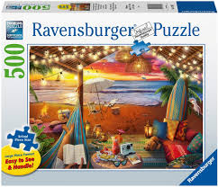 A brief explanation regarding our 'softclick' production process: Amazon Com Ravensburger 16795 Cozy Cabana 500 Pc Puzzles De Gran Formato Para Adultos Cada Pieza Es Unica Tecnologia Softclick Significa Que Las Piezas Se Ajustan Perfectamente Juguetes Y Juegos