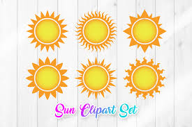 Download Sun Clipart Svg Set Graphic By Dtcreativelab Creative Fabrica