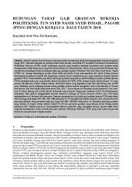 37 ziyaretçi politeknik tun syed nasir ziyaretçisinden 5 fotoğraf gör. Pdf Hubungan Taraf Gaji Graduan Bekerja Politeknik Tun Syed Nasir Syed Ismail Pagoh Ptsn Dengan Kerjaya Bagi Tahun 2018 Rusyidah Binti Mat Zin Boestami Rusyidah Mat Zin Academia Edu