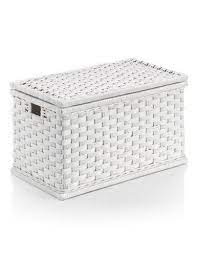 If we had to come up with one word to describe this wicker storage collection, it would have to be wonderful. White Rattan Blanket Box M S Blanket Box Rattan Modern Storage